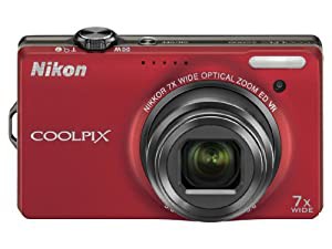 Nikon デジタルカメラ COOLPIX (クールピクス) S6000 フラッシュレッド S6000RD(中古品)