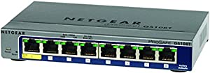 NETGEAR レイヤー2スマートスイッチ ギガビット8ポートVLAN QoS ACL LAG PoE受電 マグネット付属 GS108T-200JPS(中古品)