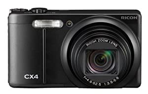 RICOH デジタルカメラ CX4 ブラック CX4BK 1000万画素裏面照射CMOS 光学10.7倍ズーム 広角28mm 3.0型液晶 高速連写(中古品)