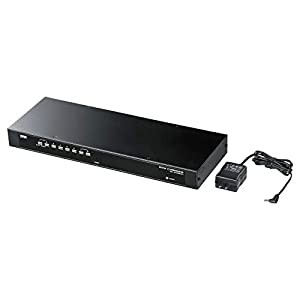 サンワサプライ PS/2・USB両対応パソコン自動切替器(8:1) SW-KVM8UP(中古品)