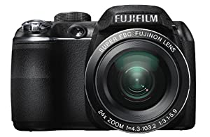 FUJIFILM デジタルカメラ FinePix S3200 ブラック F FX-S3200 1400万画素 広角24mm 光学24倍 3型液晶 フルHD(中古品)