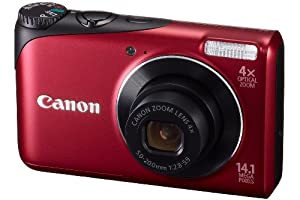 Canon デジタルカメラ PowerShot A2200 レッド PSA2200(RE)(中古品)