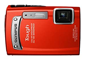 OLYMPUS デジタルカメラ TG-320 1400万画素 3m防水 1.5m耐落下衝撃 レッド TG-320 RED(中古品)
