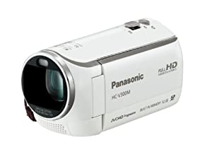 パナソニック デジタルハイビジョンビデオカメラ V300 内蔵記憶装置32GB パール白いこと HC-V300M-W(中古品)