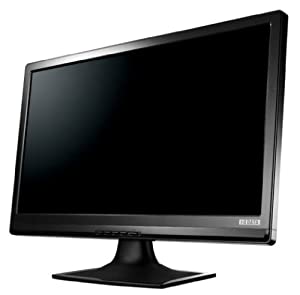 I-O DATA LEDバックライト採用 20型ワイド液晶ディスプレイ ブラックモデル LCD-AD202XB(中古品)