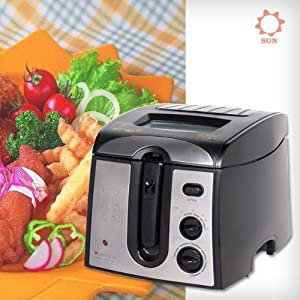 【フタを閉めて揚げれる電気フライヤー】 クリーンフライヤー　DF-542(中古品)