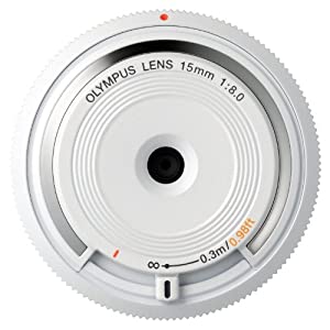 OLYMPUS ボディキャップレンズ マイクロフォーサーズ用 ホワイト BCL-1580 WHT(中古品)