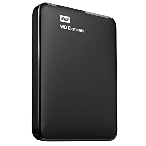 WD HDD ポータブル ハードディスク 1TB USB3.0 Elements Portable WDBUZG0010BBK-JESN / 2年保証(中古品)