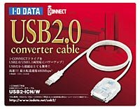 アイ・オー・データ i・CONNECT変換USBコンバータケーブルUSB2-iCN/W(中古品)