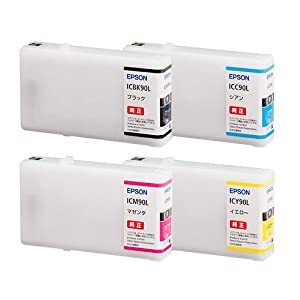 エプソン 純正インク ICBK90L / ICC90L / ICM90L / ICY90L 　4色セット　Lサイズ(中古品)