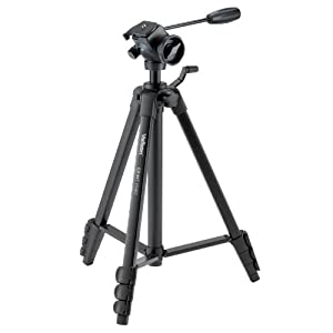 Velbon ビデオ用三脚 EX-447 VIDEO 4段 レバーロック 全高155cm 脚径20mm 小型 フリュード雲台 クイックシュー対応 アルミ脚 301