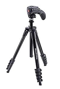 Manfrotto 三脚 COMPACT Action フォト・ムービーキット アルミ 5段 ブラック MKCOMPACTACN-BK(中古品)
