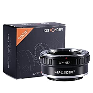 K&F Concept Lens Mount Adapter, Contax/Yashica (C/Y) Lens to Sony Alpha NEX E-Mount Camera(中古品)