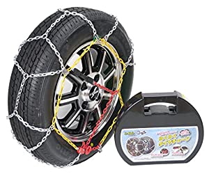 ニューレイトン アイスバーン らくらくタイヤチェーン 金属亀甲型 リング式9mm 適合:195/80R14 205/70R14 195/70R15 205/65R15 2