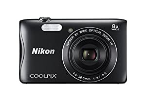 Nikon デジタルカメラ COOLPIX S3700 ブラック 光学8倍ズーム 2005万 ...
