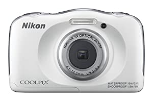Nikon デジタルカメラ S33 防水 1317万画素 S33 ホワイト S33WH(中古品)
