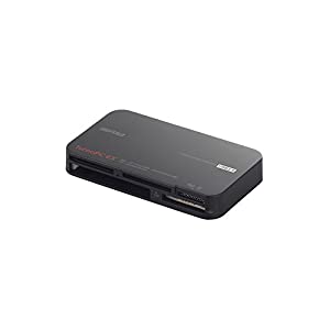 BUFFALO USB3.0 マルチカードリーダー TurboPC EX付き ブラック BSCR22TU3BK(中古品)