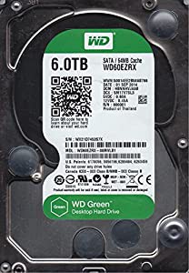 wd60ezrx-00mvlb1、DCM hbnnhvjaab、Westernデジタル6tb SATA 3.5ハードドライブ(中古品)