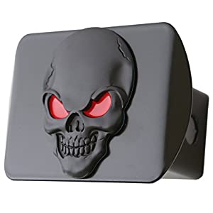 100%メタルスカル3Dエンブレムトレイルヒッチカバー2 "受信機に適合 2 inch ブラック SCDH2820(中古品)