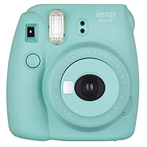 FUJIFILM インスタントカメラ チェキ instax mini8プラス 接写レンズ・純正ハンドストラップ付き ミント INS MINI 8P MINT(中古