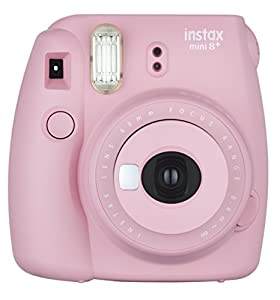 FUJIFILM インスタントカメラ チェキ instax mini8プラス 接写レンズ・純正ハンドストラップ付き ストロベリー INS MINI 8P STRA