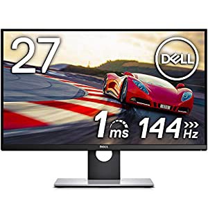 Dell ゲーミングモニター 27インチ S2716DG(3年間交換保証/フレームレス/1ms/144Hz/G-SYNC/WQHD/TN非光沢/フリッカーフリー/DPH