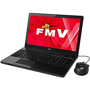 富士通 ノートパソコン LIFEBOOK シャイニーブラック FMVA45WB(中古品)