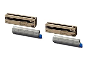 OKI 純正品 TNR-C3LK2 トナーカートリッジ（大） ブラック 2本セット(中古品)