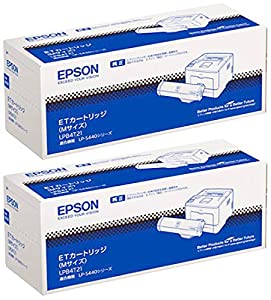 EPSON LPB4T21 ETカートリッジ 純正品 Mサイズ 純正品 2本セット(中古品)