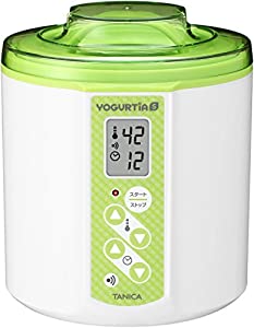 TANICA 温度調節(25〜70℃) ・タイマー・ブザー付ヨーグルトメーカー ヨーグルティアS 1200ml YS-01 (グリーン)(中古品)