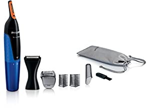 フィリップス 鼻毛カッター (眉毛・耳毛) ヒゲスタイラー付 本体丸洗い可 NT5172/16(中古品)