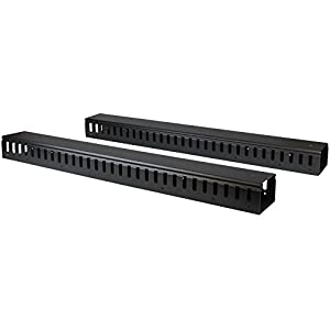StarTech.com サーバーラック/キャビネット用縦型ケーブルダクト 1.8m ダクト型ケーブルマネージャー CMVER40UF(中古品)