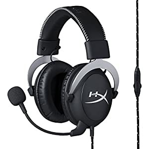 HyperX Cloud Silver ゲーミングヘッドセット インライン音量コントロールBox付属 シルバー 2年保証 HX-HSCL-SR/NA(中古品)