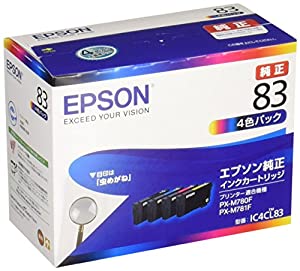 エプソン 純正 インクカートリッジ 虫めがね IC4CL83 4色パック(中古品)