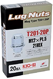 KYO-EI(協永産業)トヨタ純正平座アルミホイール専用マグタイプナット 21HEX M12×P1.5 クロームメッキ 20個入り T201-20P(中古品