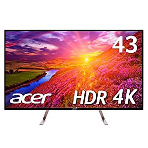 Acer モニター ディスプレイ ET430Kwmiiqppx 43インチ/IPS/4K/HDMI2.0x2・DP・MiniDP/HDR Ready対応(中古品)