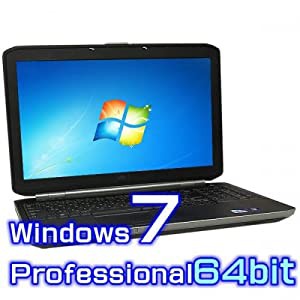 中古ノートパソコン DELL Latitude E5530【Windows7 Pro 64bit・Core i5・8GB・新品SSD・USB3.0・テンキー付】(中古品)