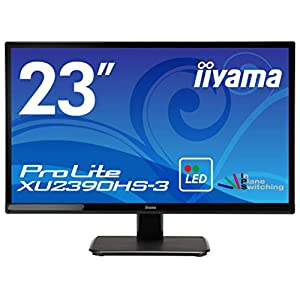 iiyama モニター ディスプレイ XU2390HS-B3 (23インチ/フルHD/AH-IPS/HDMI,D-sub,DVI-D/3年保証)(中古品)