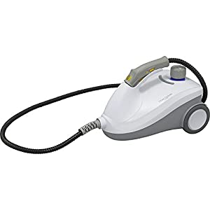 アイリスオーヤマ 除菌 掃除 年末清掃 スチームクリーナー キャニスタータイプ 消臭 ホワイト STM-416-W(中古品)