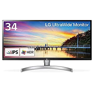 LG モニター ディスプレイ 34WK650-W 34インチ/21:9 ウルトラワイド/HDR対応/IPS 非光沢/HDMI×2、DisplayPort/スピーカー搭載/