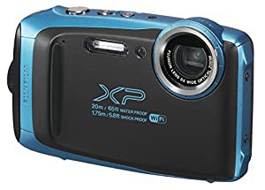 FUJIFILM 防水カメラ XP130 スカイブルー FX-XP130SB(中古品)