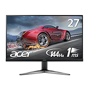 Acer ゲーミングモニター SigmaLine 27in WQHD KG271UAbmiipx 1ms 144サイクル TN FreeSync ひな型受け答え HDMIx2 DP 金棒引き内