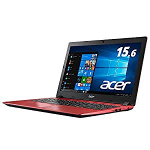 Acer ノートパソコン Aspire 3 A315-32-N14U/R (Celeron/4GB/256GB SSD/ドライブなし/15.6型/Windows 10 Home(64bit)/レッド)(中