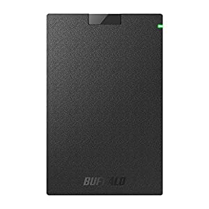 BUFFALO USB3.1(Gen.1)対応 ポータブルHDD スタンダードモデル ブラック 1TB HD-PCG1.0U3-BBA(中古品)