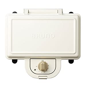 ブルーノ BRUNO ホットサンドメーカー 耳まで焼ける 電気 ダブル ホワイト BOE044-WH(中古品)