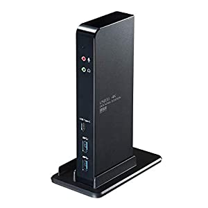 サンワサプライ USB3.1ドッキングステーション(USB2.0×2ポート/USB3.1×2ポート/Type-C×1ポート/RJ-45/ヘッドホン・マイクジャ