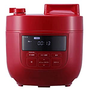 シロカ 電気圧力鍋 SP-4D151 レッド ［大容量4Lモデル/高圧力90Kpa/1台6役（圧力・無水・蒸し・炊飯・スロー調理・温め直し）](