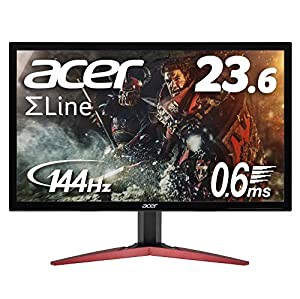Acer ゲーミングモニター SigmaLine 23.6インチ KG241QAbiip 0.6ms(GTG) 144Hz TN FPS向き フルHD FreeSync HDMIx2 ブルーライトの通販は