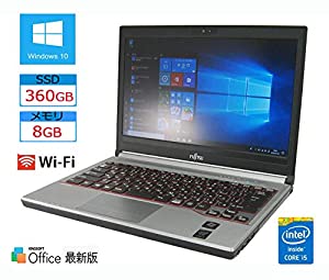 【Win 10搭載】富士通 LIFEBOOK E734/H ★第4世代Core i5 2.6GHz／８GBメモリ／SSD 360GB/13.3インチ／WiFi/Office/中古パソコン