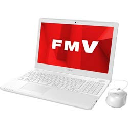 富士通 15.6型ノートパソコン FMV LIFEBOOK AH42/D1 プレミアムホワイト（Celeron/メモリ 4GB/HDD 1TB/Office H＆B 2019） FMVA4